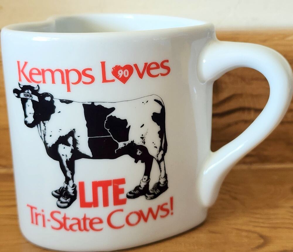 1990 Kemp's MARIGOLD FOODS Heart Shaped Ice Cream Mug Cup Collectors Series Rare